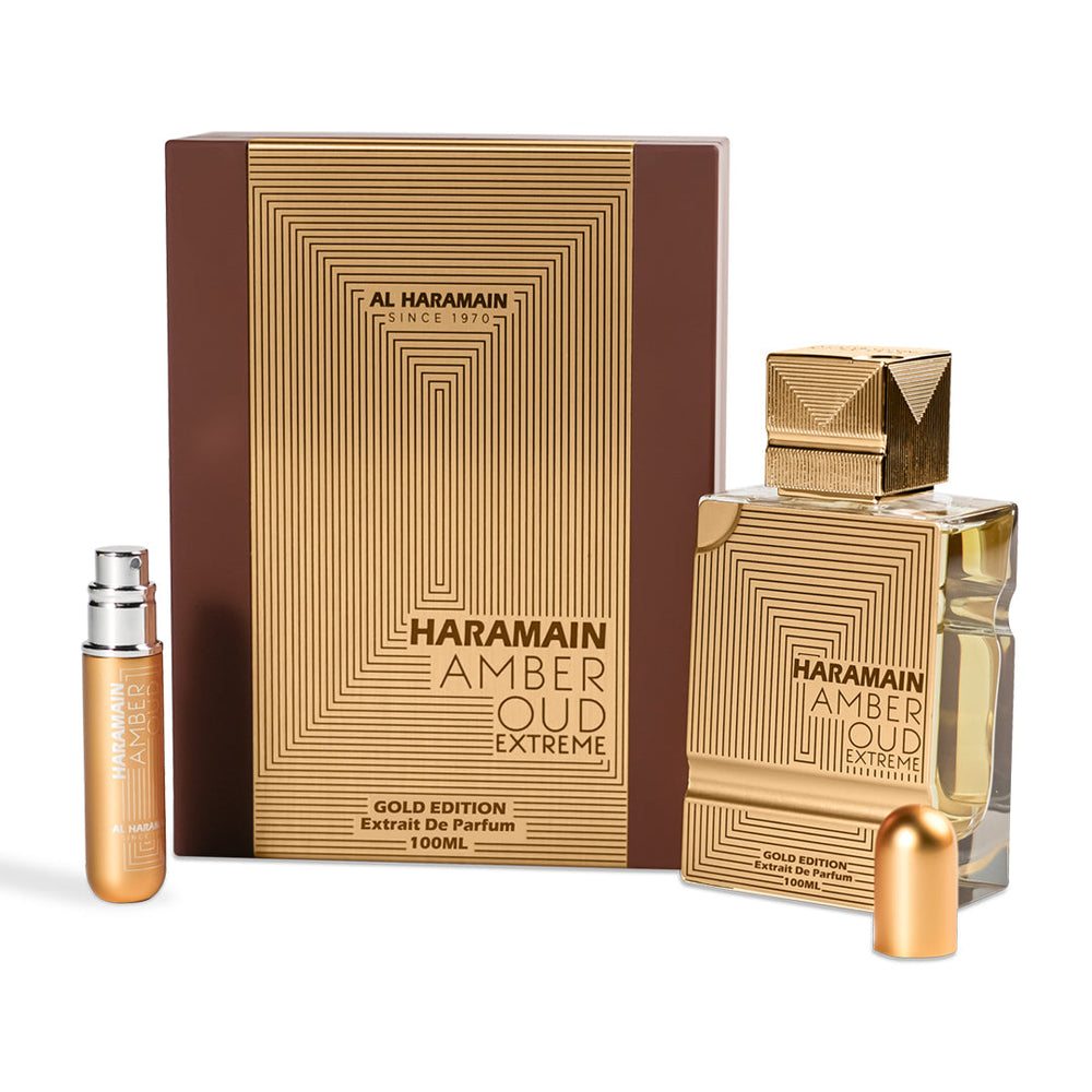 Al Harmain Amber Oud Gold Extreme with Atomizer for Unisex